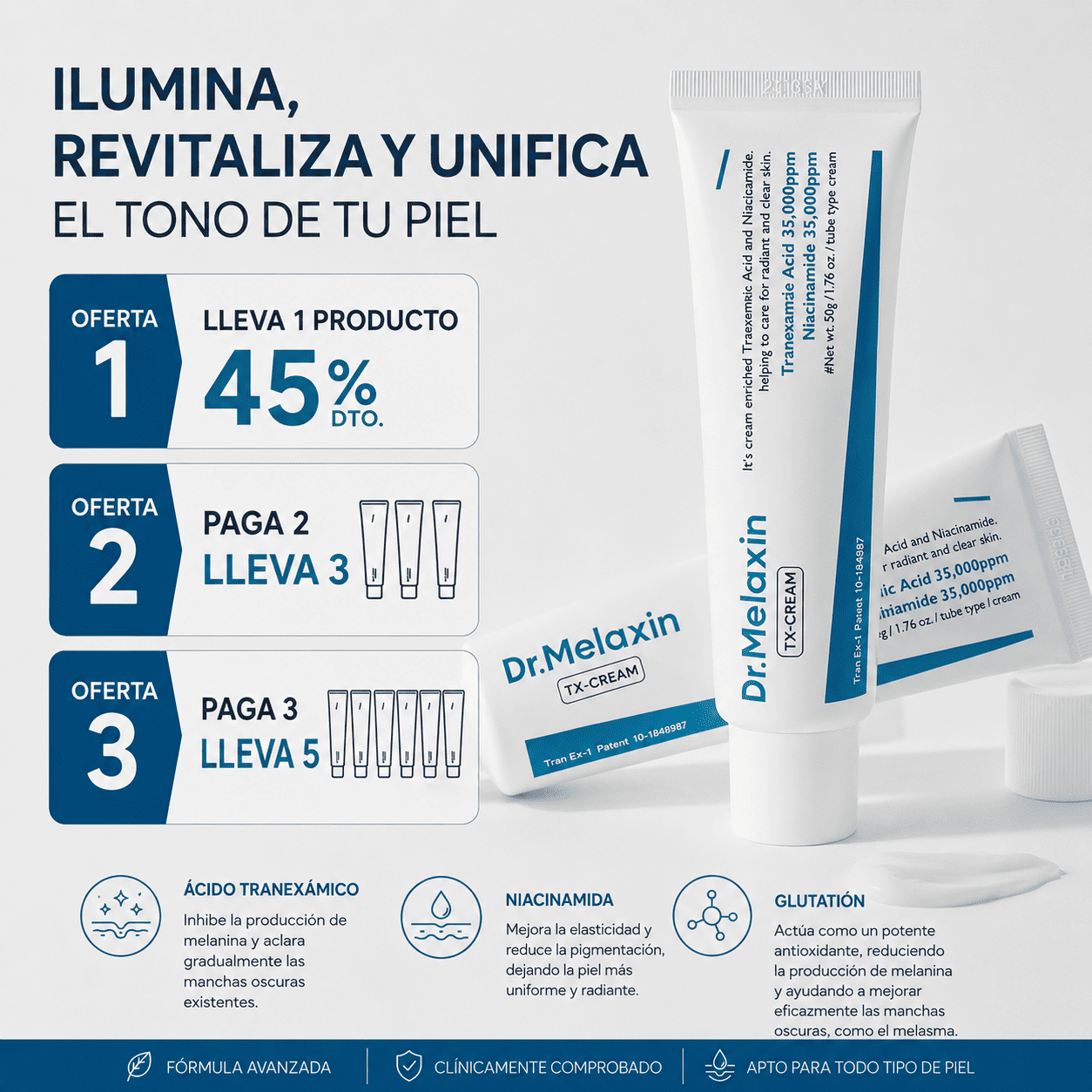 Dr. MELAXIN CREMA TX REPARADORA + ENVÍO GRATIS